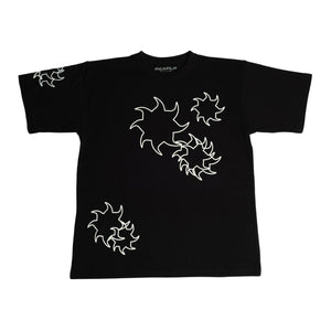 Open image in slideshow, SPIRAL TEE BLACK
