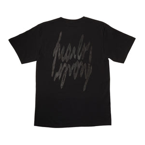 Open image in slideshow, SCRIPT BACK TEE BLACK
