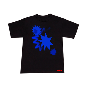 Open image in slideshow, CUT AND SPRAY TEE BLACK

